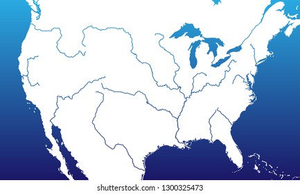 Map of United States of America