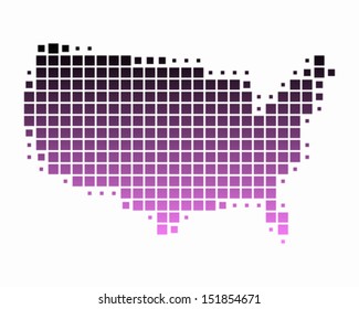 Map of United States of America