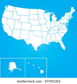 Map of the the United States of America