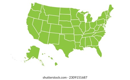 Map of The United States of America