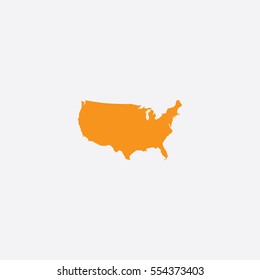 Map of United States of America with States