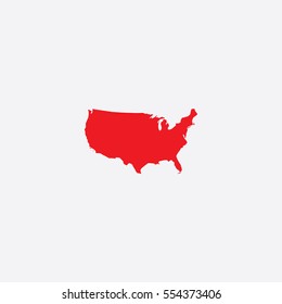 Map of United States of America with States