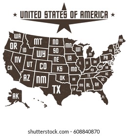 Map of United States of America