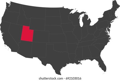 Colorado On Map Of America Map United States America Split Into Stock Vector (Royalty Free) 692011243  | Shutterstock