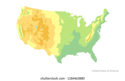 Map of United States of America, vector illustration