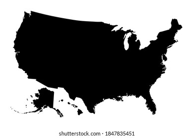 Map of the United States of America. Vector illustration