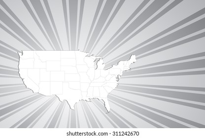 Map of The United States of America - Vector Illustration