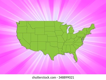 Map of The United States of America - Vector Illustration Bundle