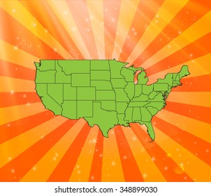 Map of The United States of America - Vector Illustration Bundle