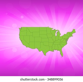 Map of The United States of America - Vector Illustration Bundle