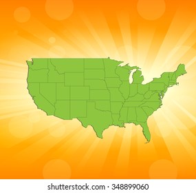 Map of The United States of America - Vector Illustration Bundle