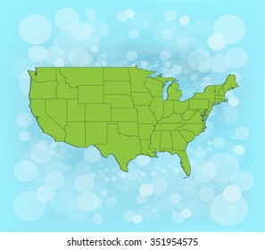 Map of The United States of America - Vector Illustration 