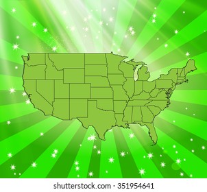 Map of The United States of America - Vector Illustration 