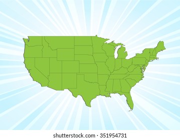 Map of The United States of America - Vector Illustration Bundle