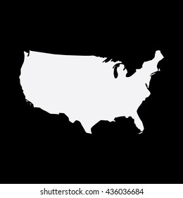 Map of United States of America with States Vector Illustration