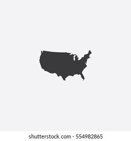 Map of United States of America with States Vector Illustration