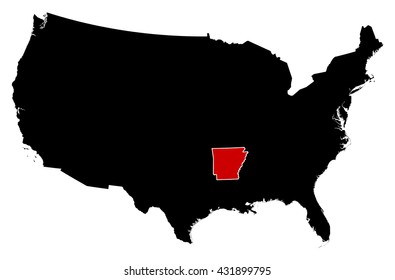 Map - United States, Arkansas