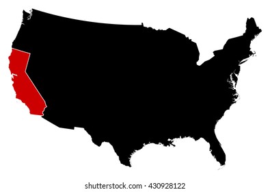 Map - United States, California