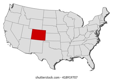 Map - United States, Colorado