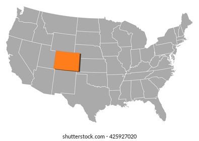 Map - United States, Colorado