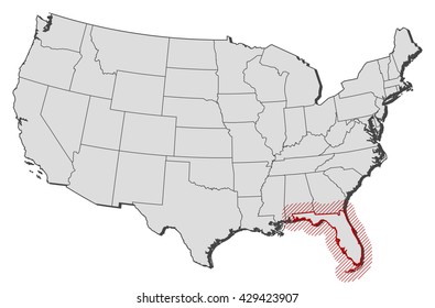Map - United States, Florida