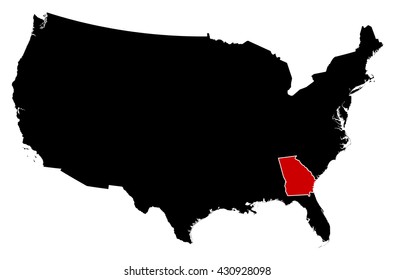 Map - United States, Georgia