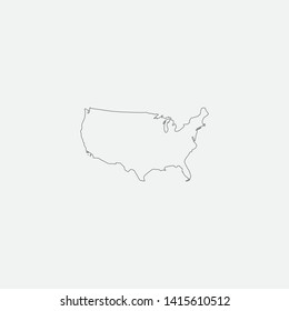 Map of United States graphic element Illustration template 