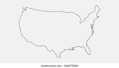 Map of United States graphic element Illustration template design
