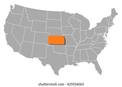 Map - United States, Kansas