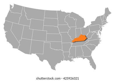 Map - United States, Kentucky