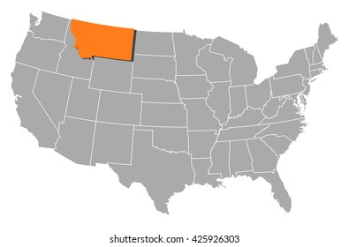 Map - United States, Montana