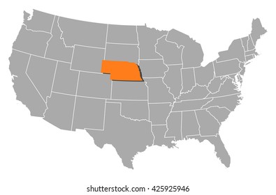 Map - United States, Nebraska