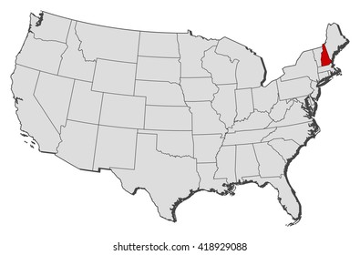 Map - United States, New Hampshire