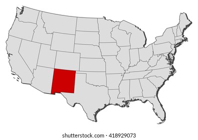 Map - United States, New Mexico