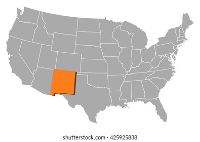 Map - United States, New Mexico