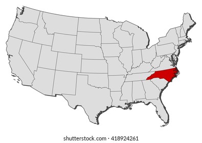 Map - United States, North Carolina