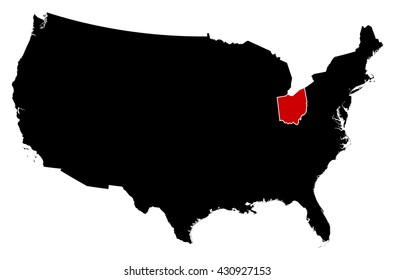 Map - United States, Ohio
