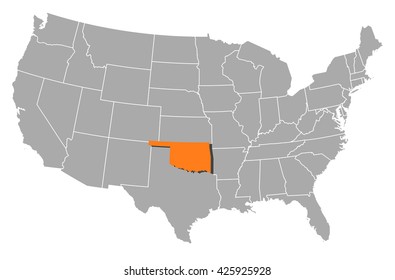 Map - United States, Oklahoma