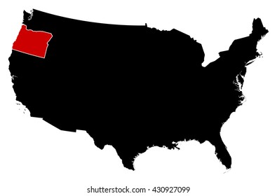 Map - United States, Oregon