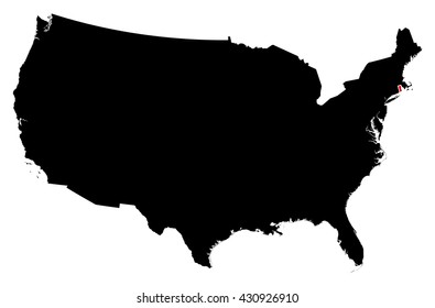 Map - United States, Rhode Island