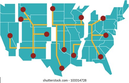 Map Of The United States Separated Into Regions