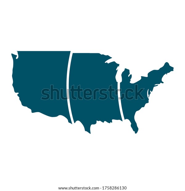 Map United States Silhouette Map Vector Stock Vector (Royalty Free
