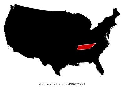 Map - United States, Tennessee