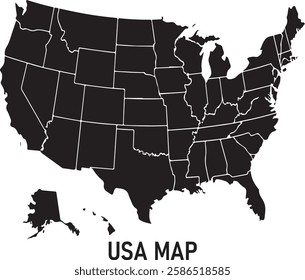 Map of united states usa