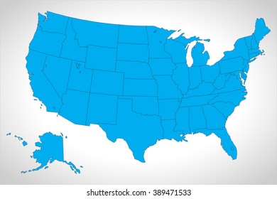 map united states vector sourcing usa with federal states, Source: Outline Map of the United States from er.jsc.nasa.gov 