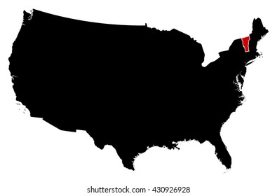 Map - United States, Vermont