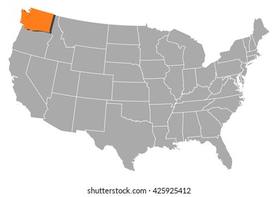 Map - United States, Washington