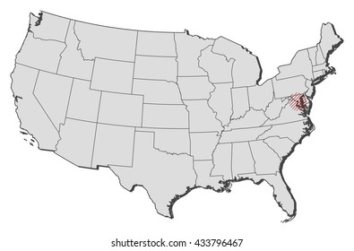 Map - United States, Washington D.C.