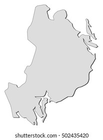 Map - Uppsala County (Sweden)