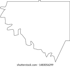 Map of Upson county in Georgia state in USA